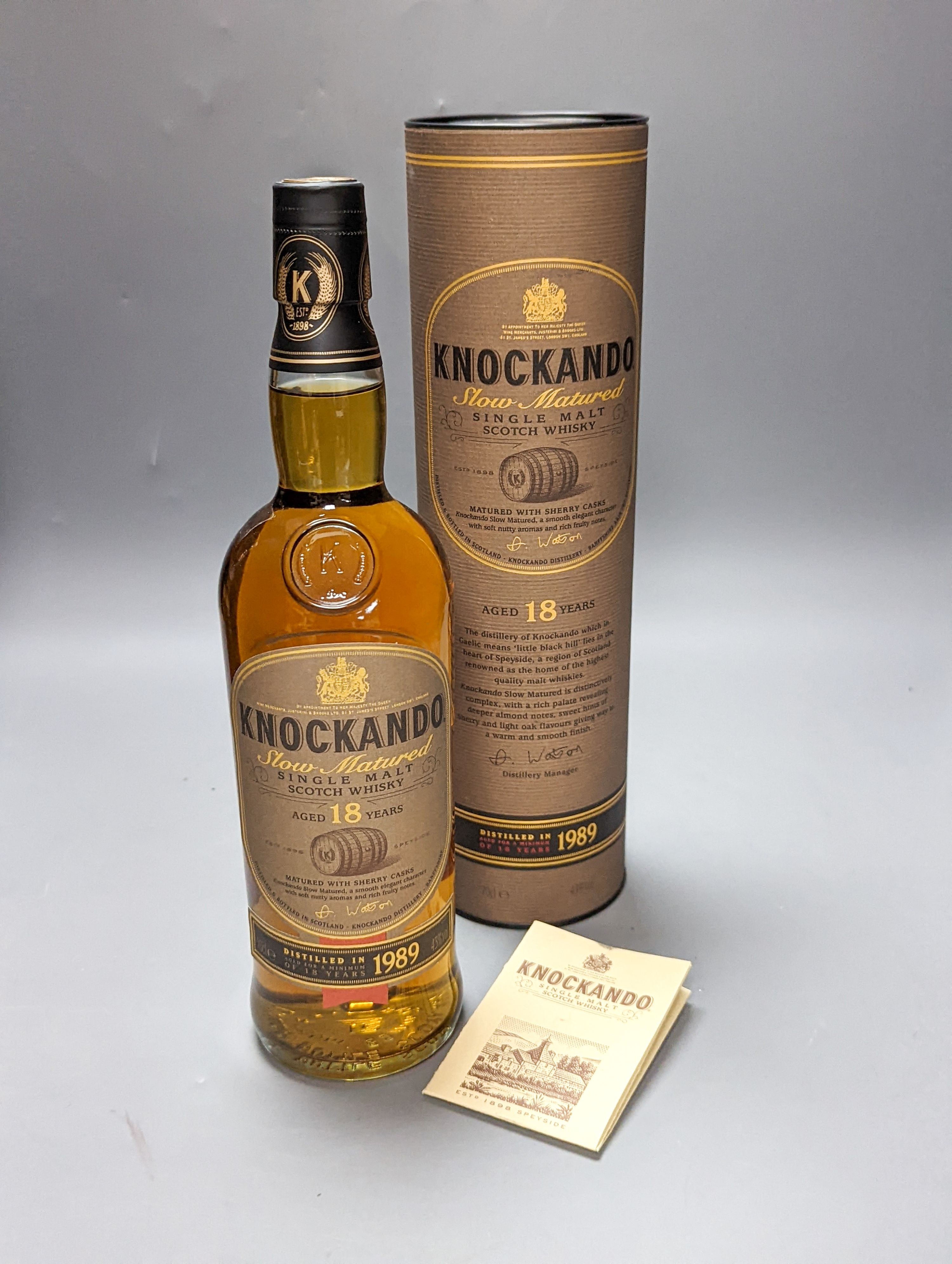 Seven assorted bottles of whisky including Yates Brothers, Bushwalls, IPA single malt, Blair Athol 12 year old single malt, Ledaig single malt, Knockando 18 year old malt and Glenfiddich malt, five boxed.